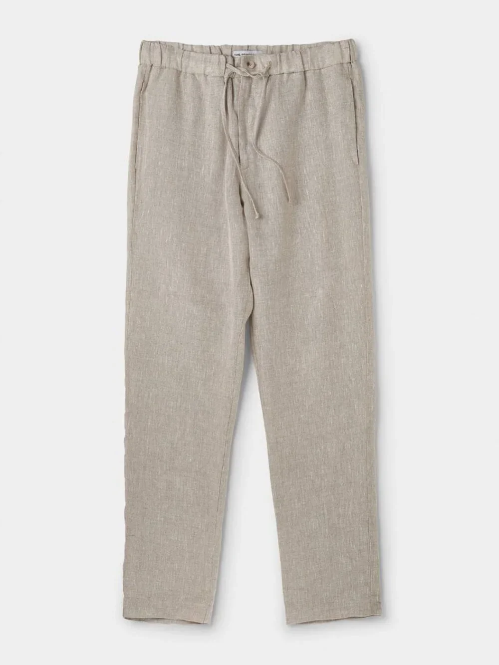 THE RESORT CO Linen Trousers Oatmeal Size XS